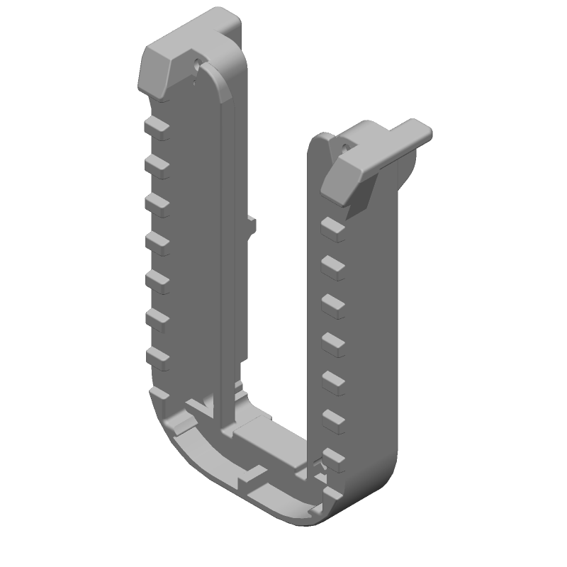Connector Accessories Fixing Slide Straight Gray Automotive Package