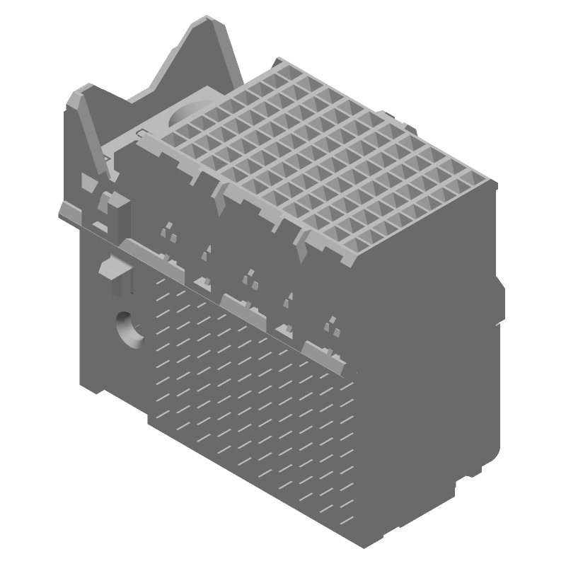 Receptacle, Right Angle, 90 Pos, 25Gbps, 100R, Press-Fit Header