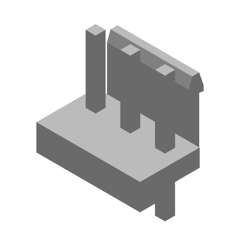 3.96mm Pitch 3 Pos Power Header, Wire-to-Board, Straight, 8A, 250V