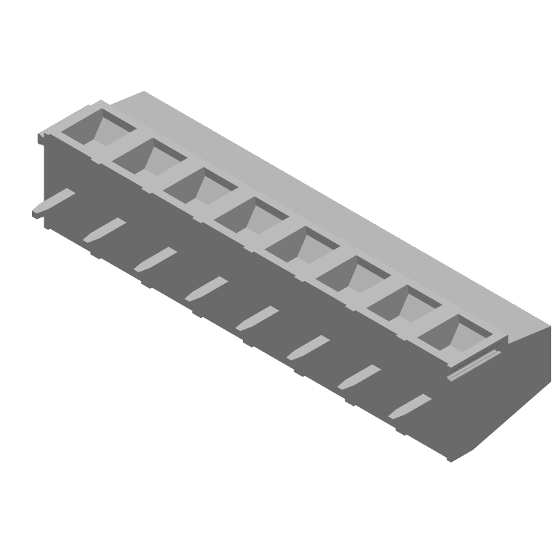 8 Pos Terminal Block, 13.5A, 250V, 5.08mm Pitch, Green