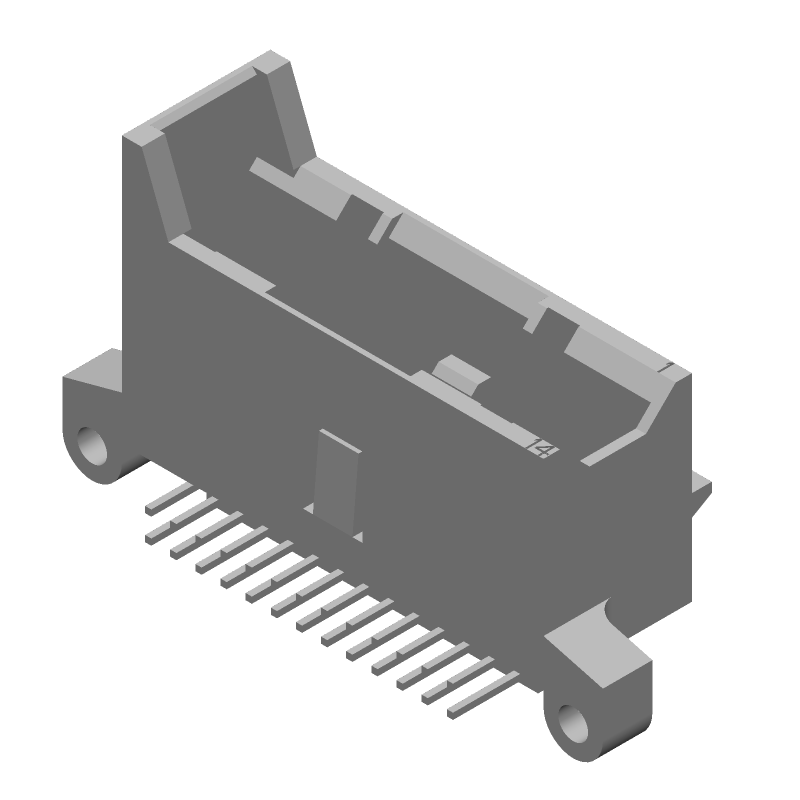 26 Pos 2.54mm RA Shrouded Header, Male Pin, Tin Plated