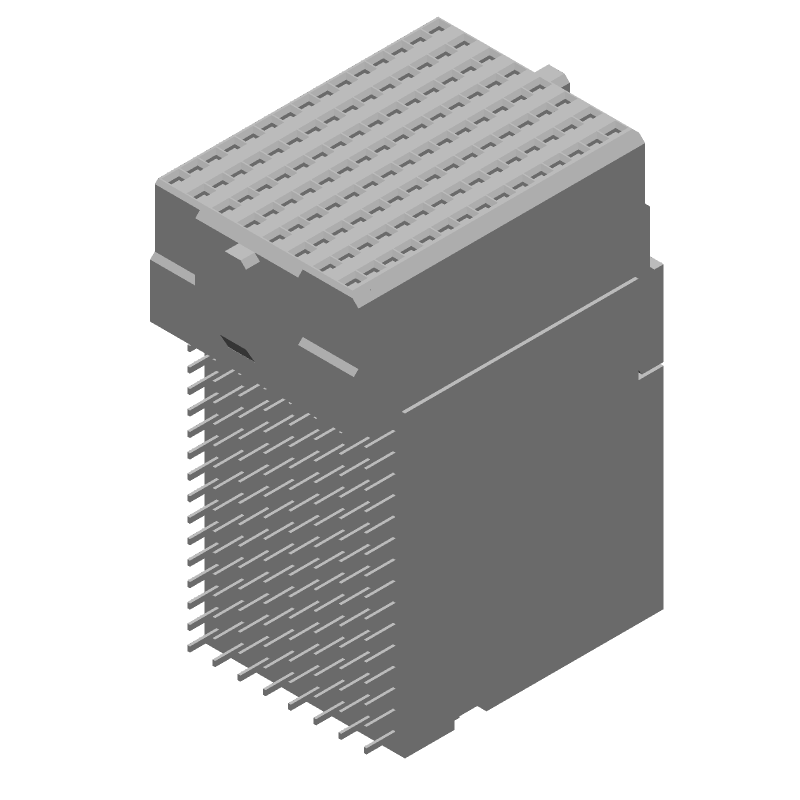 Right Angle Receptacle, 120 Pos, 10Gbps, Press-Fit, 0.075" Pitch