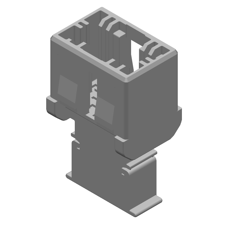 2 Pos Crimp Wire Housing, Power, Male, ST, Cable Mount