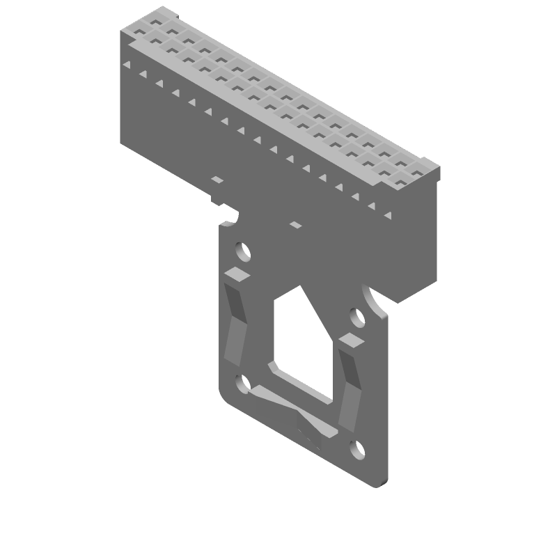 34 Pos 2.54mm Crimp Wire Housing, 3A, 250V, Straight, Black