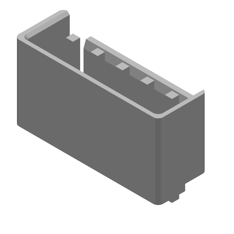 5 Pos Power Connector, 8A, Tin, Through Hole, White