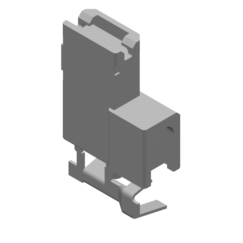 Female Quick Disconnect Terminal, 14-18AWG, Nickel Plated Steel, Right Angle