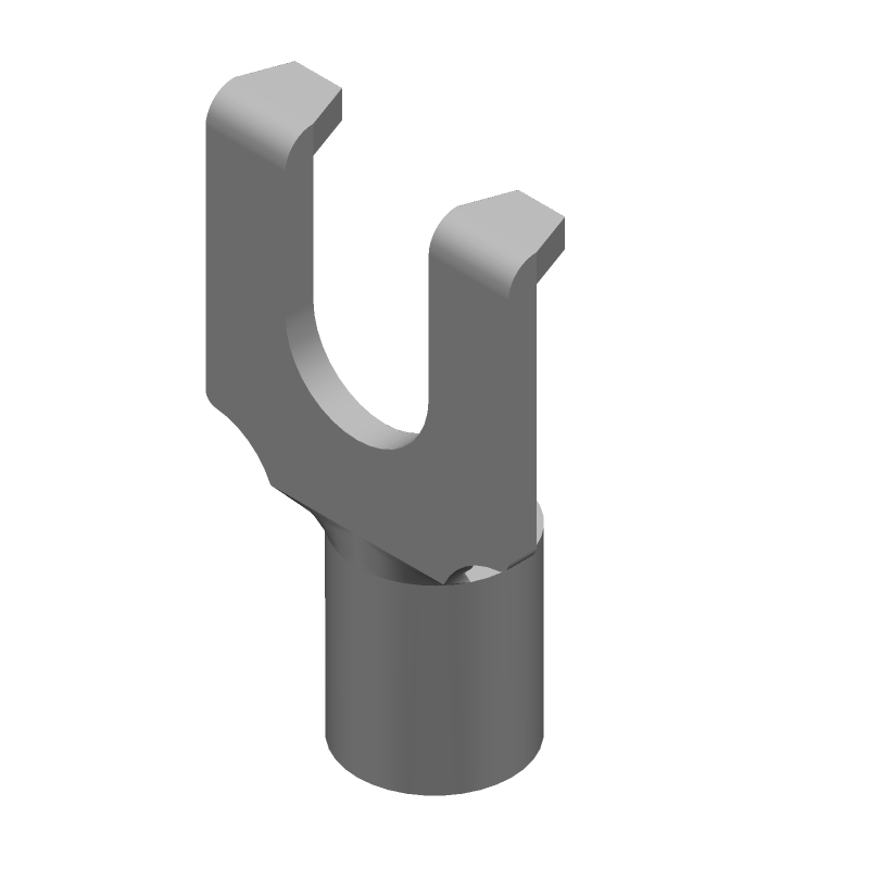 Female Spade Terminal, 10-12AWG, Copper/Tin, Crimp