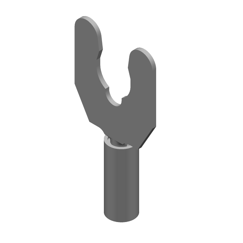 PIDG Spring Terminal, 22-26AWG, Bronze, Tin, Yellow, Insulated