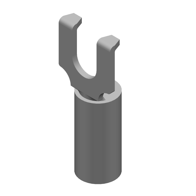 Female Crimp Terminal, 10-12AWG, Copper/Tin, Yellow Insulated