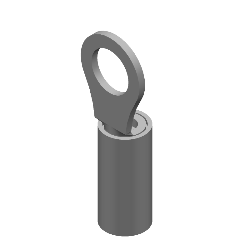 Ring Terminal, 14AWG Copper, Tin Plated, Insulated, 300V