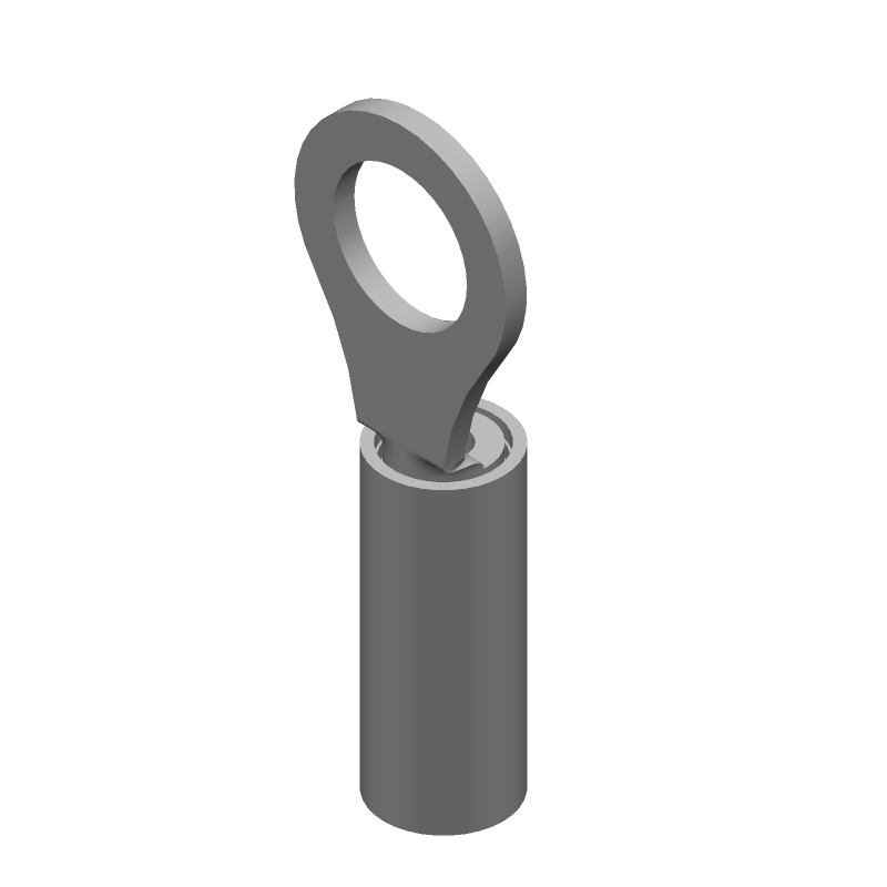 Ring Terminal, Insulated, Copper, Tin, 300V, 18AWG