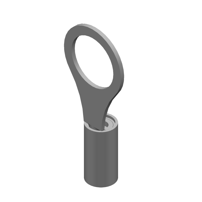 16AWG Copper Tin Crimp Terminal, Insulated, Blue, 300V