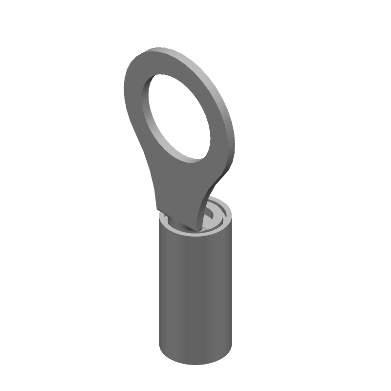 Ring Terminal, 10-12AWG, Copper, Tin, Insulated, 300V