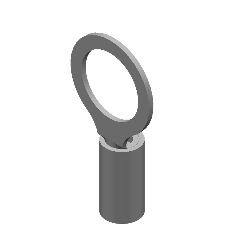 Ring Terminal, 10AWG, Copper, Tin, Insulated, 300V