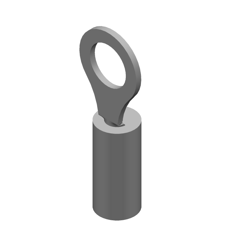 Insulated Ring Terminal, 26-24AWG, Copper/Tin, Yellow, 300V