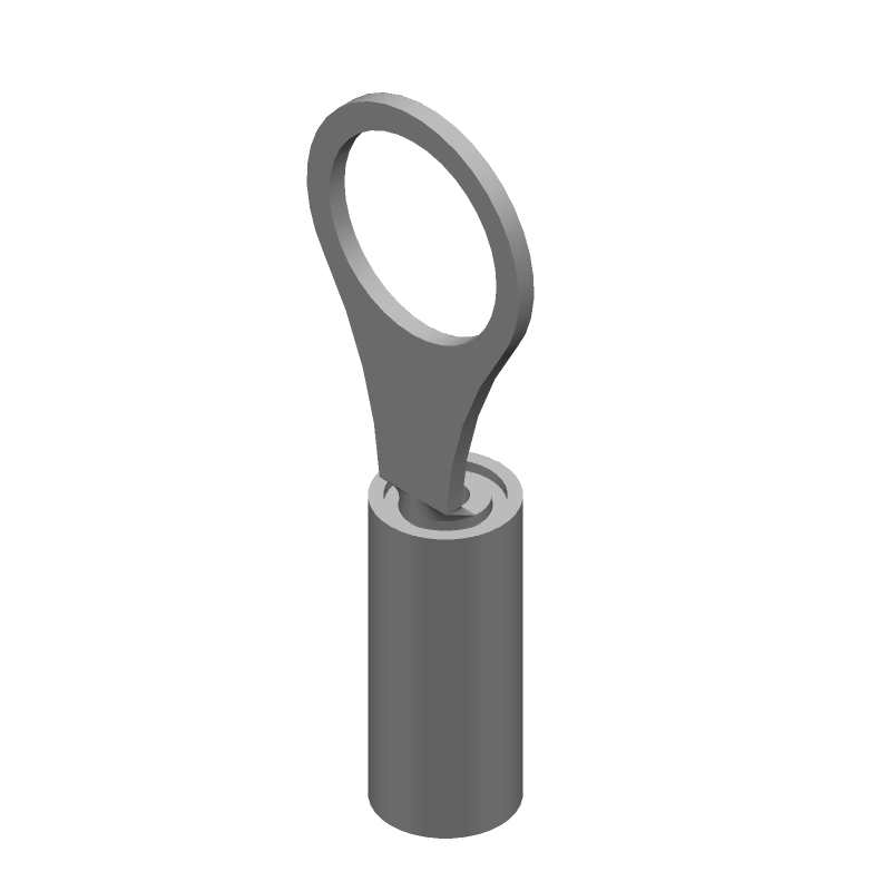 Ring Terminal, 22-26AWG, Copper, Tin, Insulated, 300V