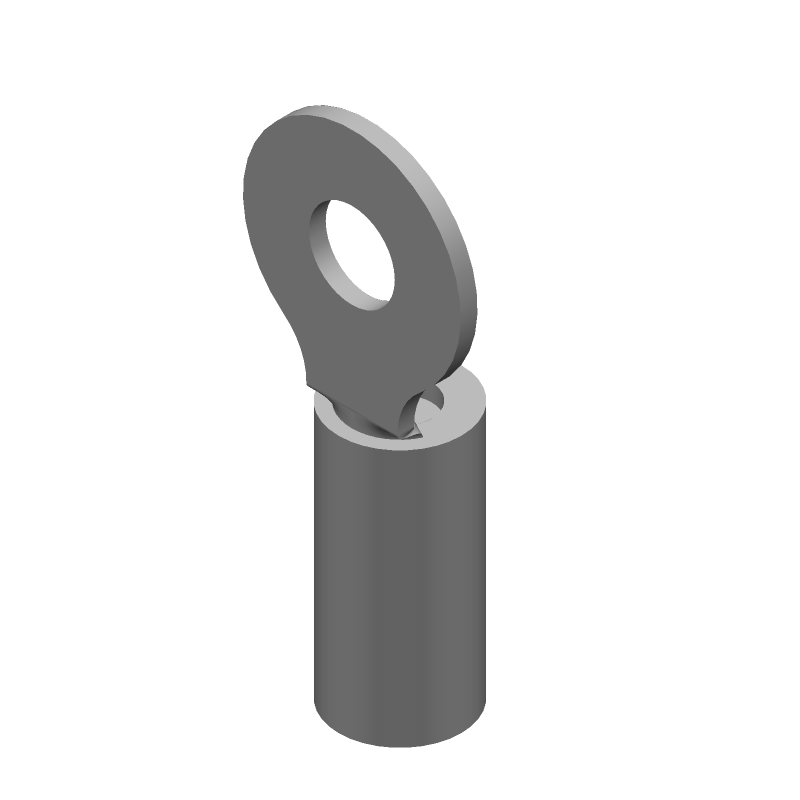 PIDG Ring Terminal, 10-12AWG, Copper, Tin, Yellow, 300V