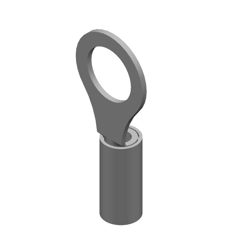 Ring Terminal, 10-12AWG Copper, Tin/Lead Plated, Insulated