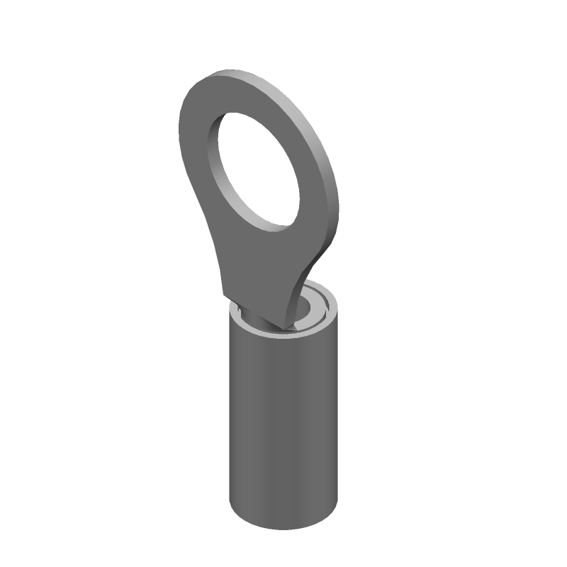 PIDG Ring Terminal, 10-12AWG Copper, Tin/Lead Plated