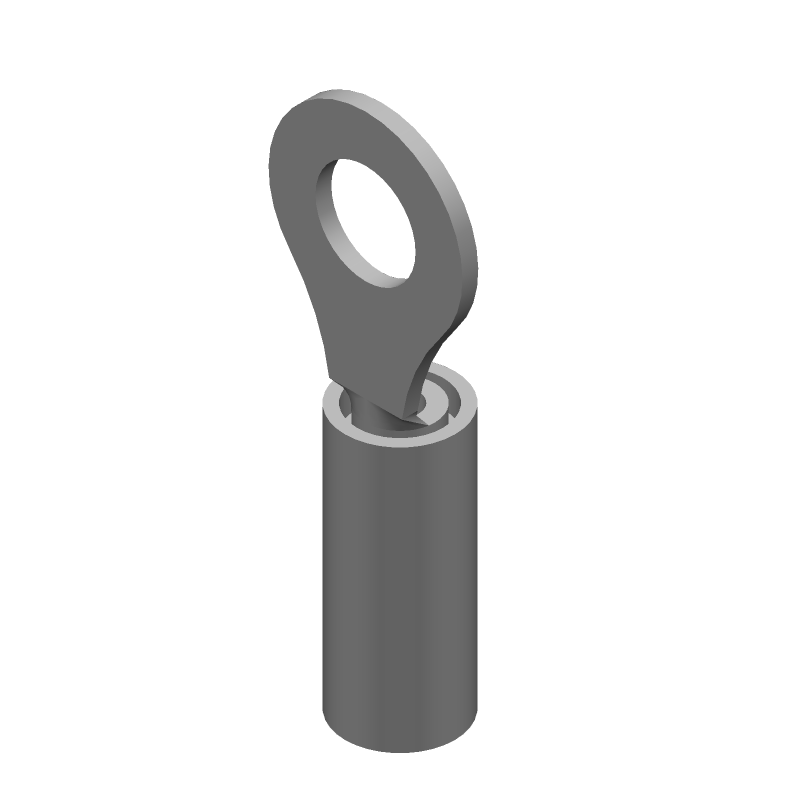 PIDG Ring Terminal, 20-22AWG, Copper/Nickel, PTFE Insulated, 300V