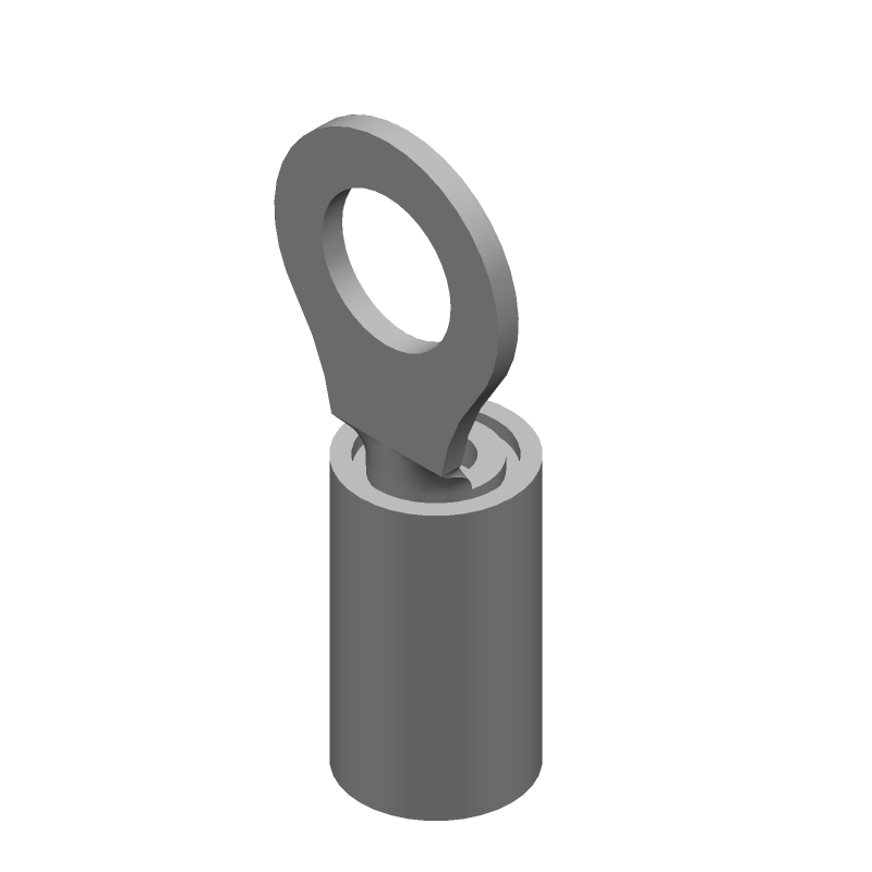 PIDG Ring Terminal, 14AWG Copper, Nickel, PTFE Insulated, 300V