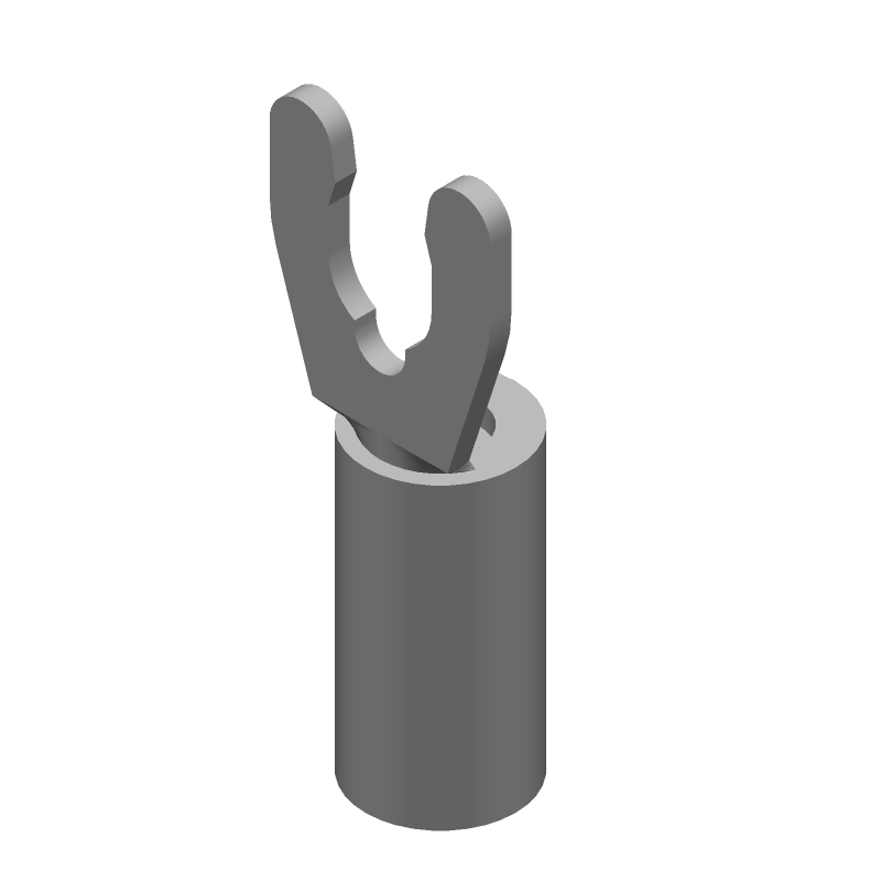 Spring Spade Terminal 10-12AWG Brass Tin Insulated 600V