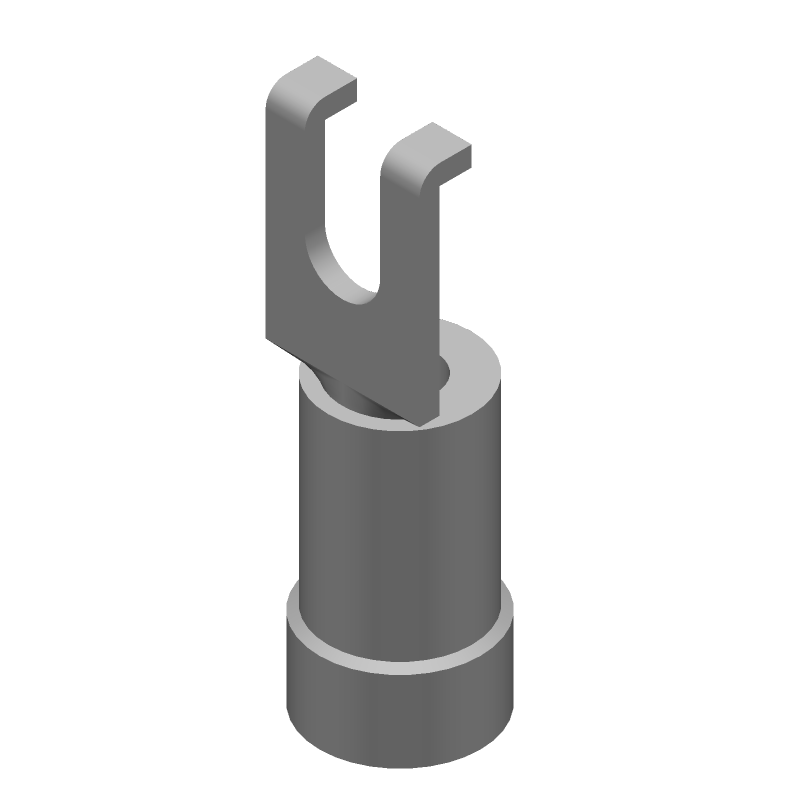 Insulated Spade Terminal 10-12AWG Copper/Tin Crimp Straight