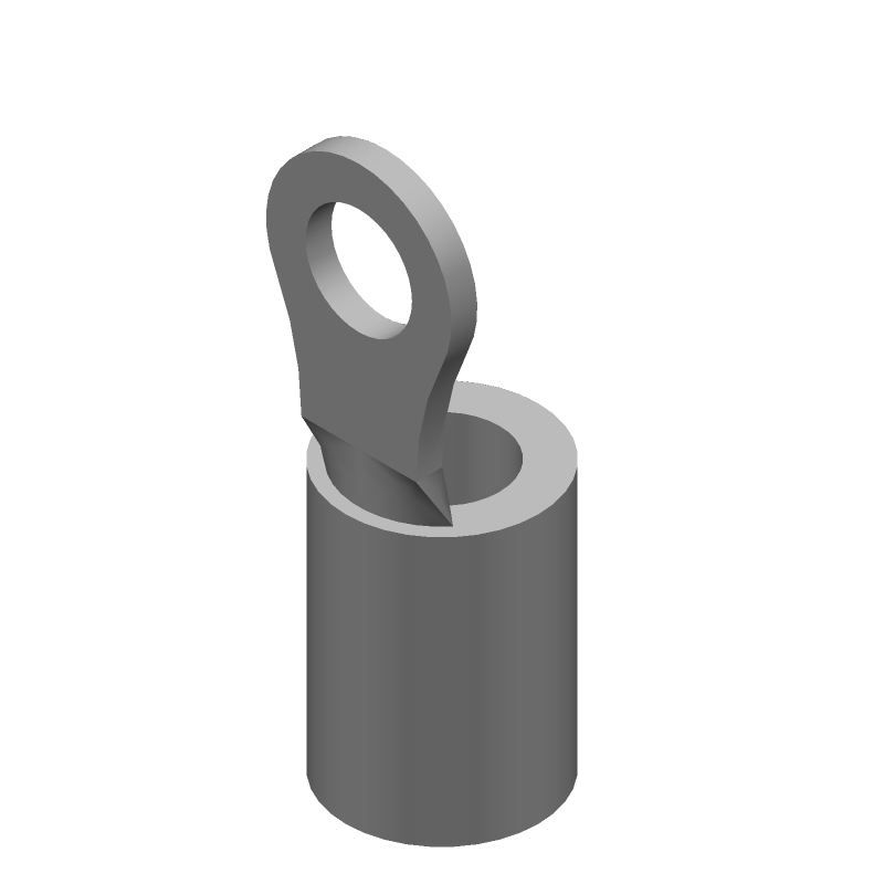 Ring Terminal, 14-16AWG, Copper, Tin, Insulated, Heavy Duty, 600V