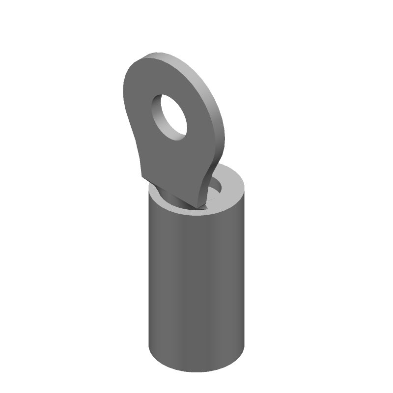 Ring Terminal, 10-12AWG, Copper, Tin Plated, Yellow, Insulated