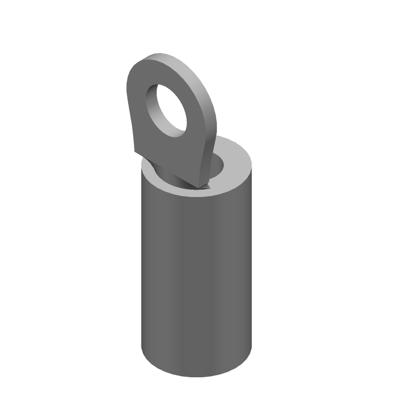 Ring Terminal, 10-12AWG, Copper, Tin, Insulated, 600V