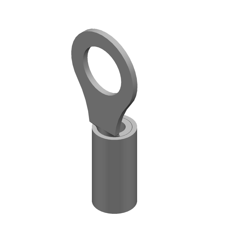 Ring Terminal, 10-12AWG, Copper, Tin, Insulated, Yellow