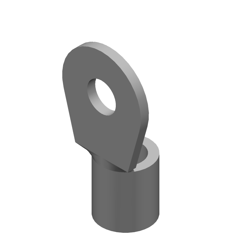 Ring Tongue Terminal 8AWG Copper 23.7mm Tin T/R