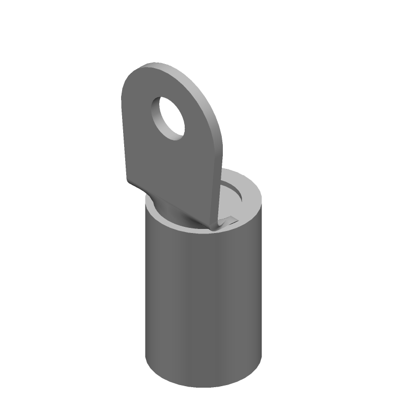 Ring Terminal, Insulated, Copper, Tin Plated, 600V, 2/0 AWG