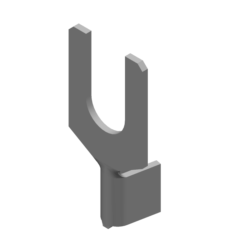 Spade Tongue Terminal 16-20AWG Brass 13.39mm Tin T/R Automotive