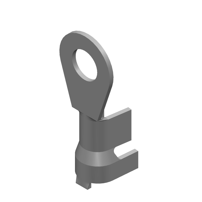 Ring Terminal, Brass, Tin Plated, 10-12 AWG, M4 Stud