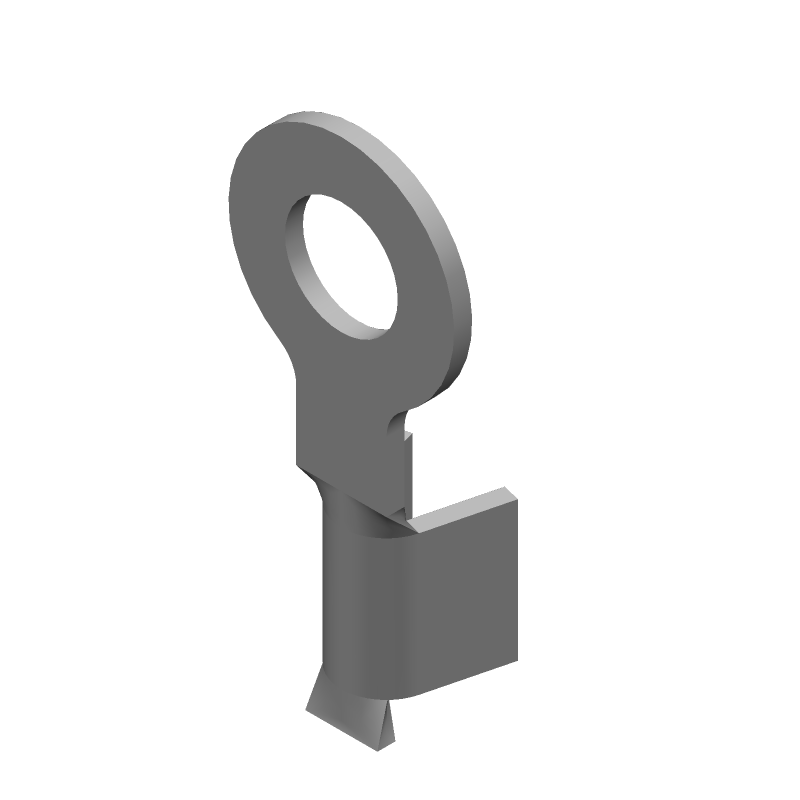 Ring Terminal, 16-22AWG, Brass, Tin Plated, Non-Insulated