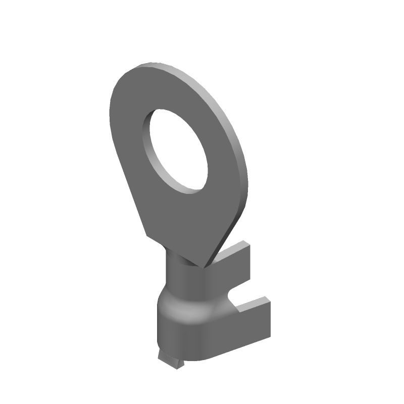 Ring Terminal, 8-12AWG, Brass, Tin, Crimp, Non-Insulated