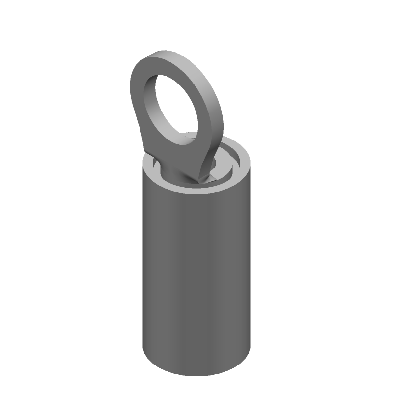 Ring Terminal, Copper, Tin, 22-16AWG, Red, Insulated