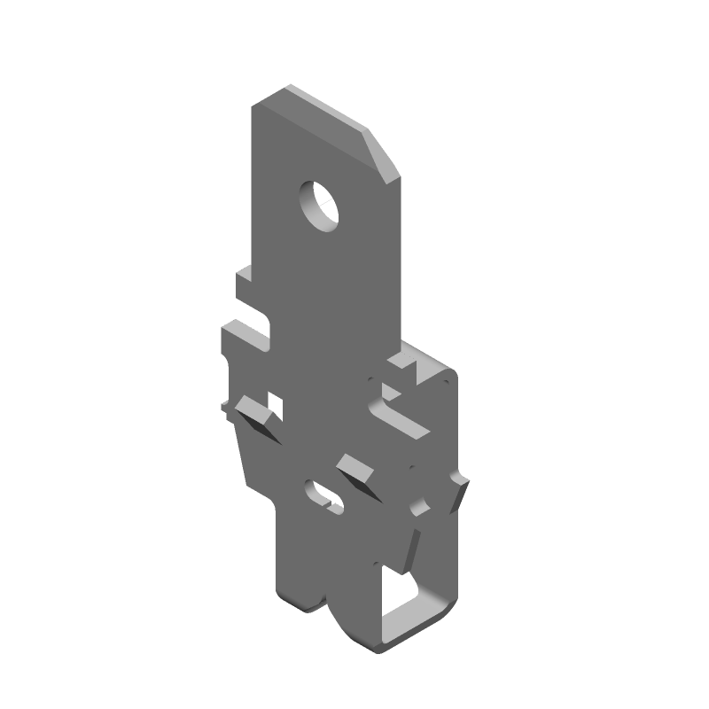 Tab Terminal 28-31AWG Brass M 16mm Tin Carton/Reel
