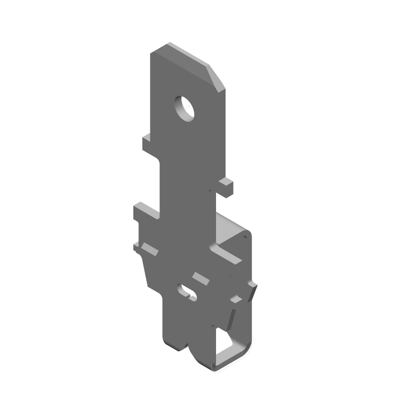 Tab Terminal 27-30AWG Brass M 18.54mm Tin Reel