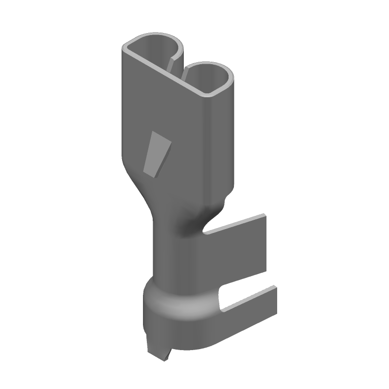 Quick Disconnect Terminal 9-11AWG Brass RCP 19.2mm Tin T/R