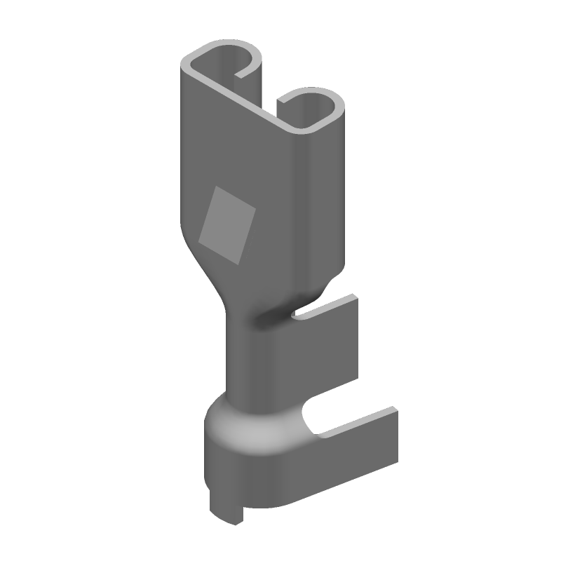 12-16AWG Brass Tin Receptacle Terminal, 6.35mm Tab