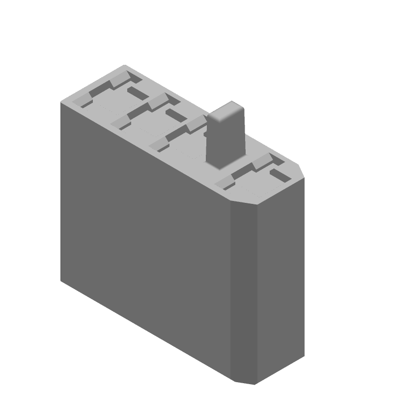 Conn Housing RCP 4 POS Crimp ST Cable Mount Package