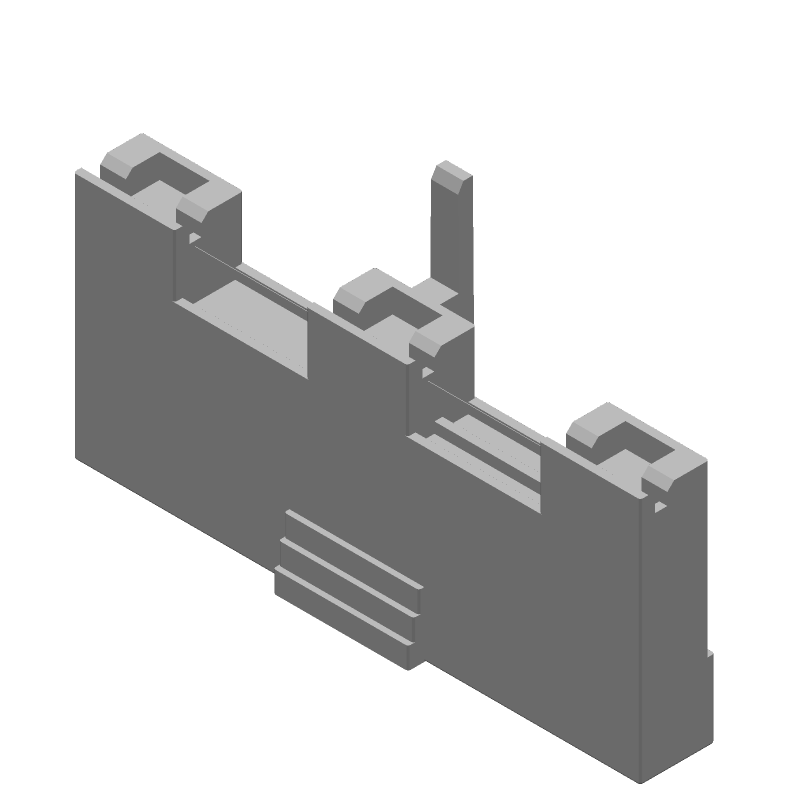 Conn Housing RCP 3 POS Crimp ST Cable Mount Black Package
