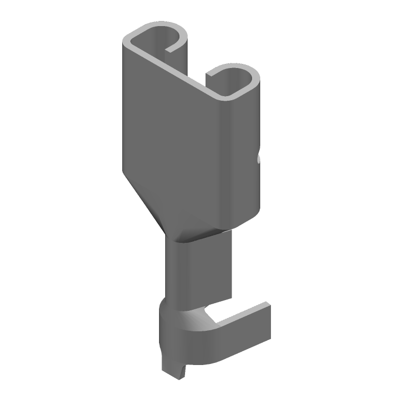 18-22AWG Brass Receptacle Terminal, 6.35mm Tab, Tin Plated