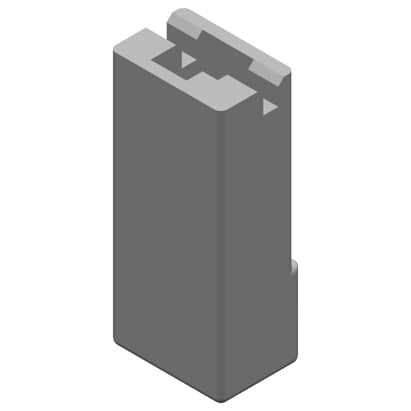 Conn Housing RCP 1 POS Crimp ST Cable Mount Natural Package