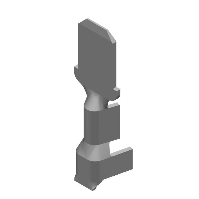 18-22AWG Male Tab Terminal, Brass, Tin Plated, 4.75mm Tab