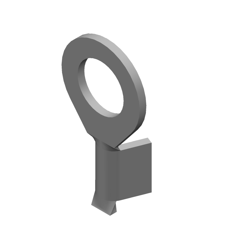 Ring Terminal, Brass, 18-22AWG, 12.7mm, Crimp