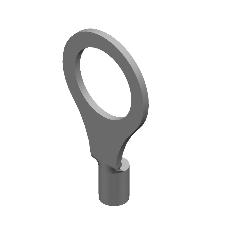 Copper Tin Ring Terminal, 22-16AWG, Straight, Non-Insulated