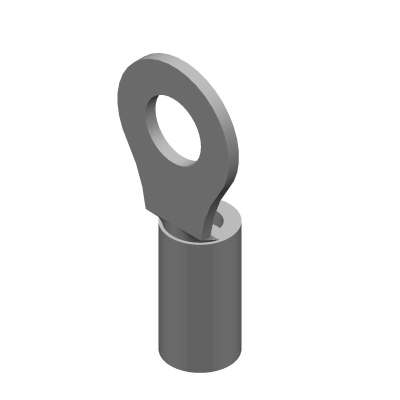 Ring Terminal, 14-16AWG, Nickel, Female, Crimp